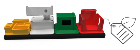 Smart Office Station mit schematischem Produktpass