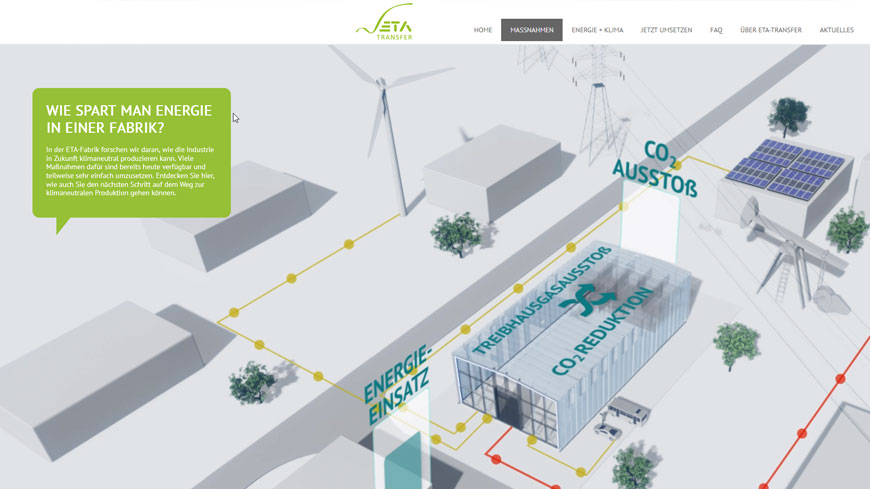 Screenshot Webseite ETA-Transfer