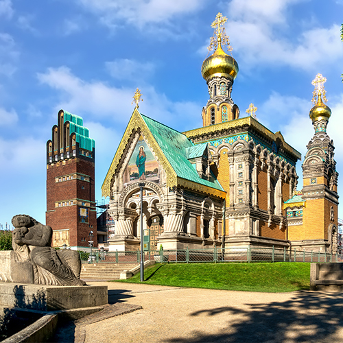 Mathildenhöhe und Russische Kapelle